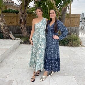 Faherty Silk one shoulder dress